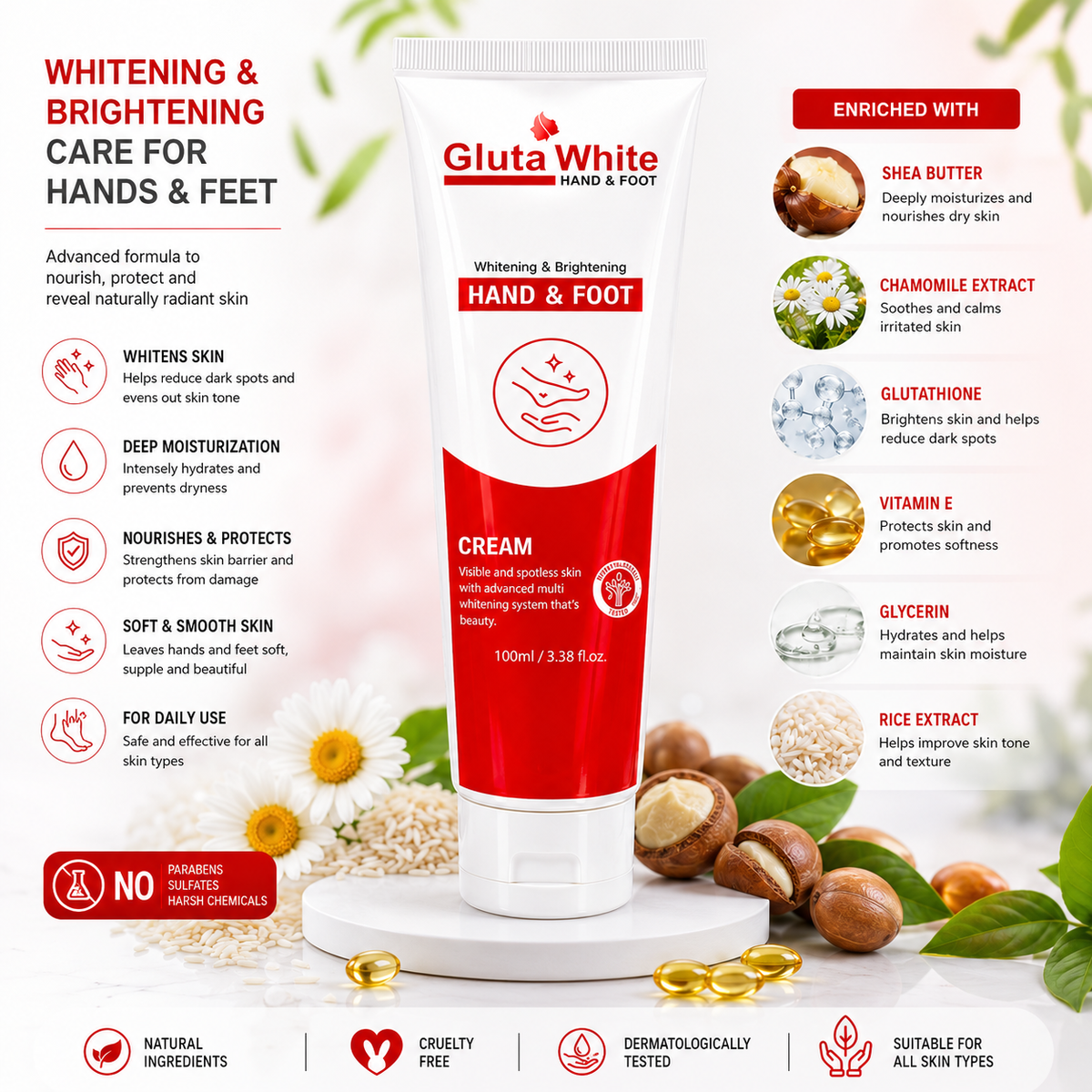 Gluta White Hand & Foot Cream