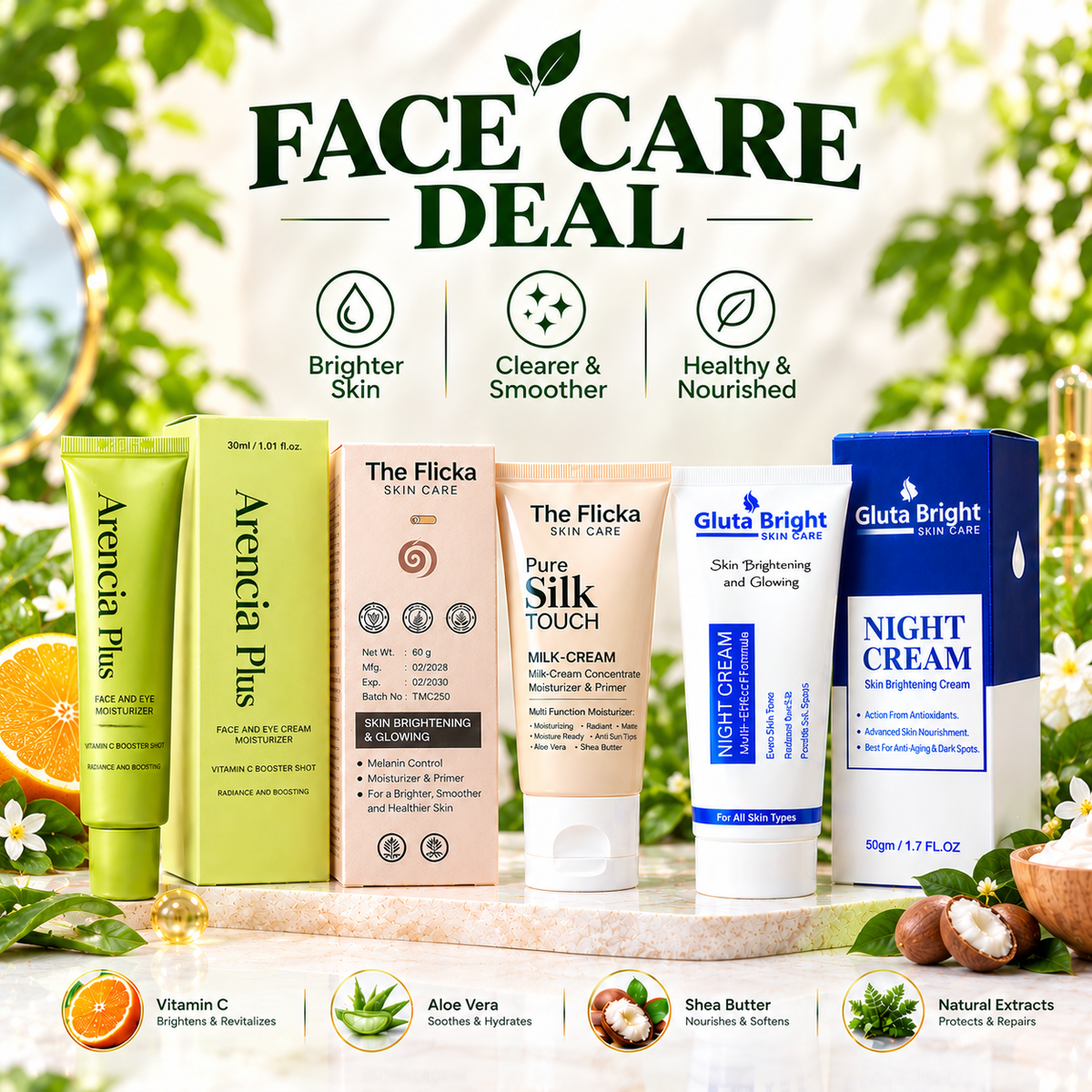 Complete Face Care Deal || 3 in 1 Face care OFFER اگر 7 دن میں رزلٹ نہ ملے تو آپ اپنی رقم واپس لے سکتے ہیں۔