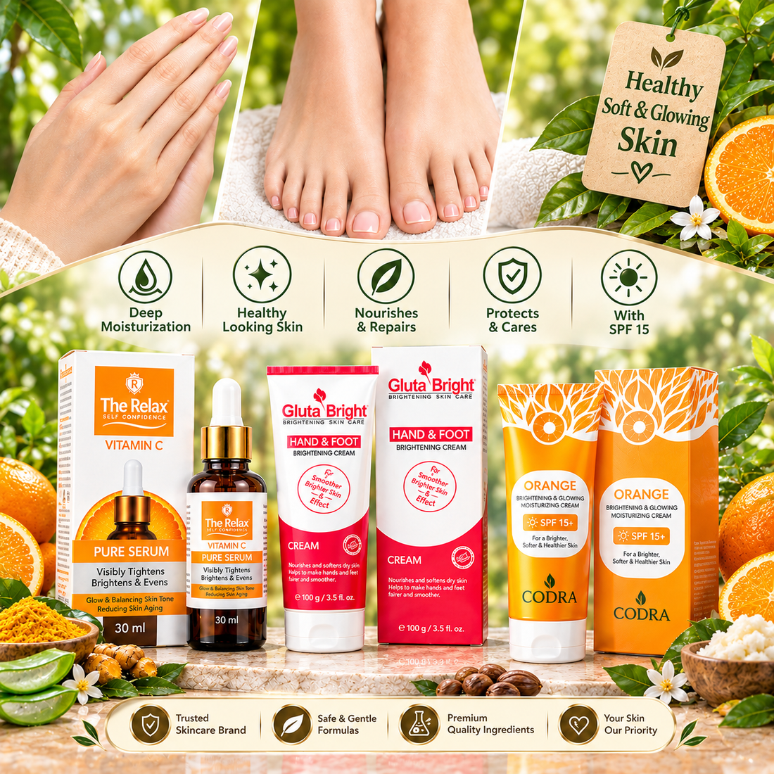 Gluta White Hand & Foot Deal || 3 in 1 Deal اگر 7 دن میں رزلٹ نہ ملے تو آپ اپنی رقم واپس لے سکتے ہیں۔